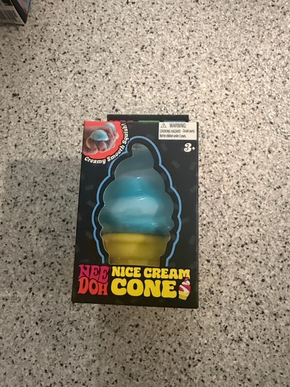 Nice Cream Cone Squishy Toy - blue and yellow